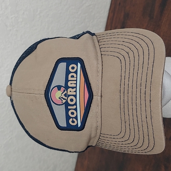 Colorado Tan and Blue Trucker Cap - Picture 1 of 11